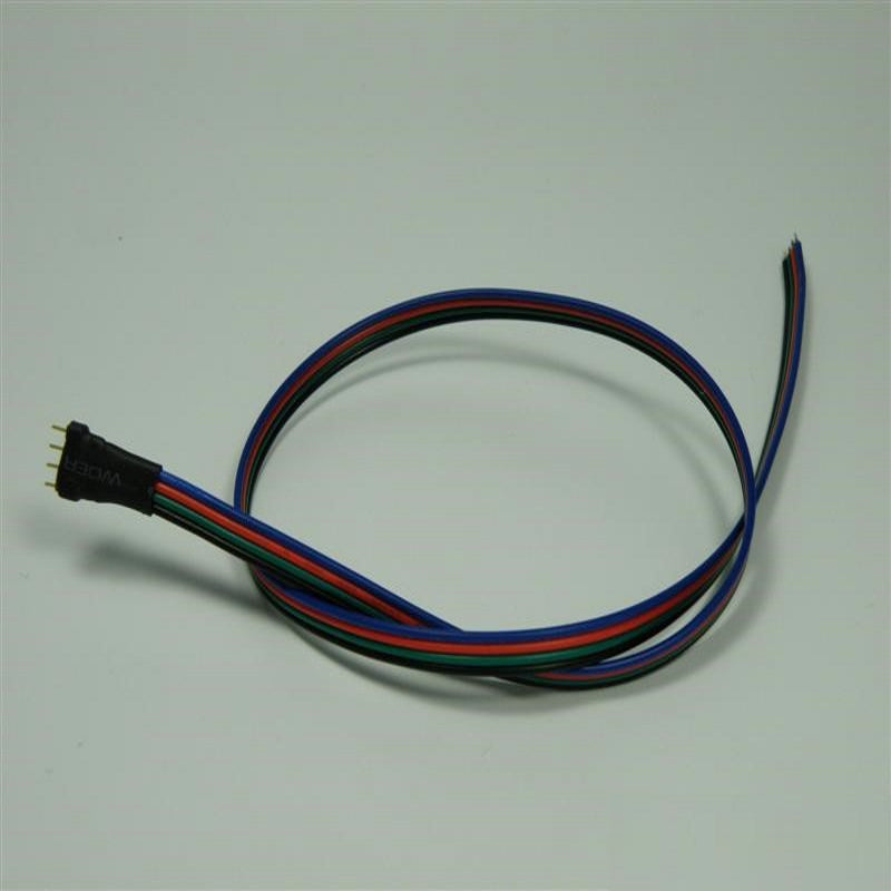 1m RGB Anschlußkabel fertig gelötet mit Gabel für LED Stripes