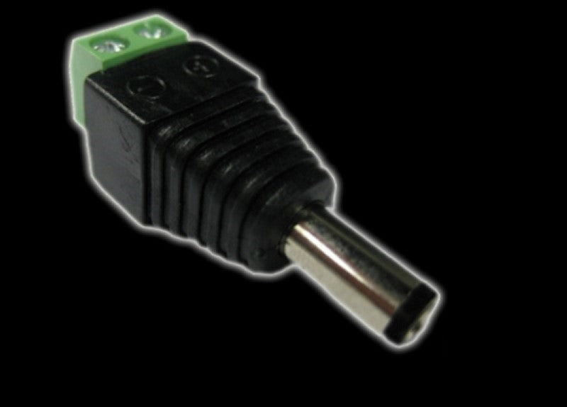 männlicher 2,1mm Anschluss Stecker/ Buchse, 2 Schraubklemmen für Led Beleuchtung