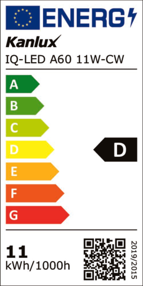 E27 IQ-LED A60 Birne | Leuchtmittel 11W 1521Lm kalt weiss (6500K)