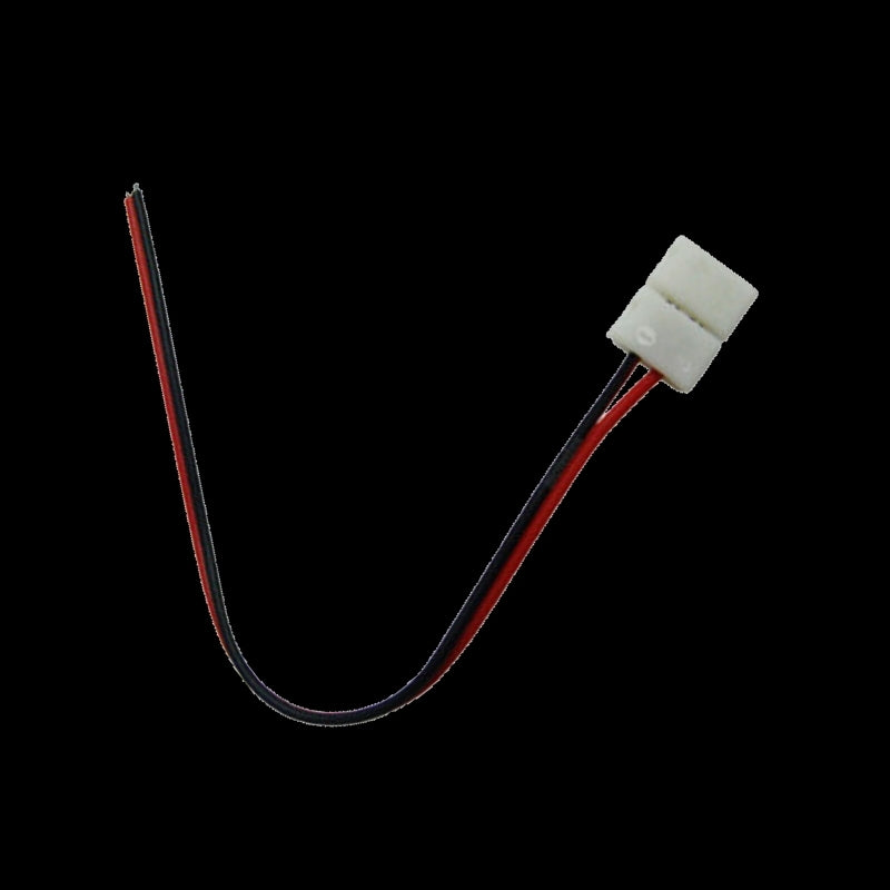 8mm Klapp Anschluß SMD-Led Streifen / Klappsystem mit 15cm Zuleitung 2 adrig