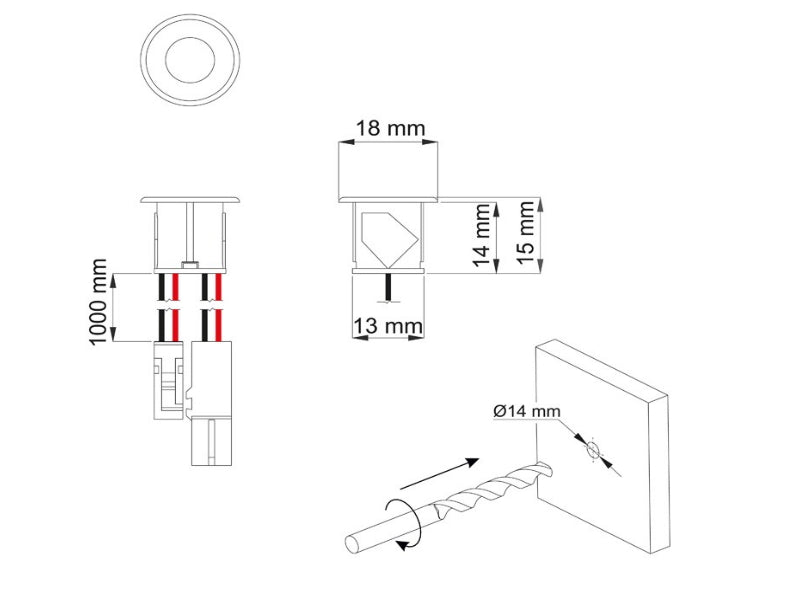 Smart System Touch Schalter/Dimmer 12V / 36W in weiß