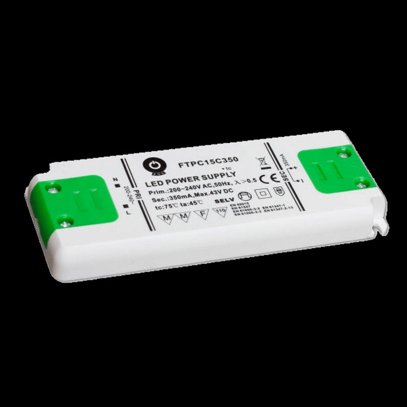 LED Slim Netzteil / Trafo 350mA Konstantstrom 3,5-15W 10-43V (FTPC15C350)