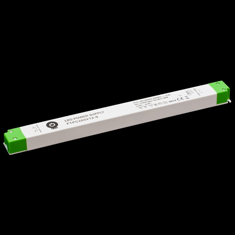 LED Trafo 12V 180W 15A PFC DC Schaltnetzteil Slim Line (FTPC200V12-S) MM Möbel