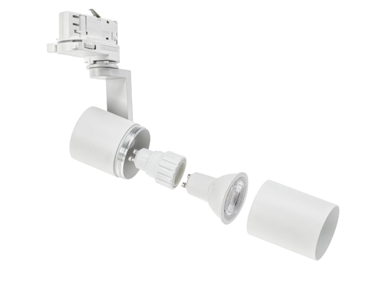 ML 230V Schienensystem GU10 Mini Strahler Weiß