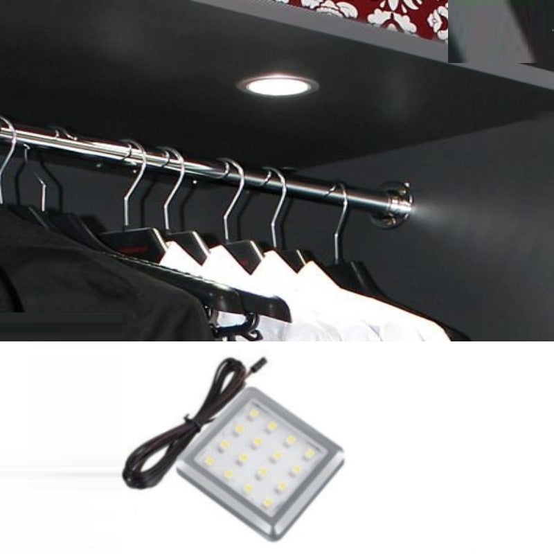 LED AUFBAU Möbel /Unterbauleuchte SQUARE silber kalt weiß (6000k) 12V/1,5W