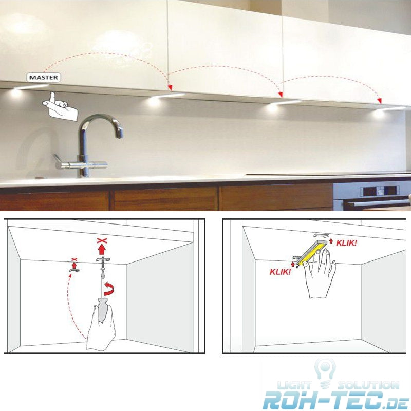 LED Lichtleiste SLAVE 270mm 12V 4W warm weiß (3000K) Erweiterung zur MASTER