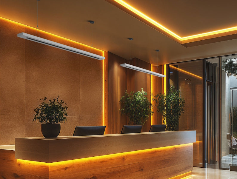 LED-Pendelleuchte | Aufbauleuchte | Deckenleuchte PLANK CCT 20W|30W|40W Weiß