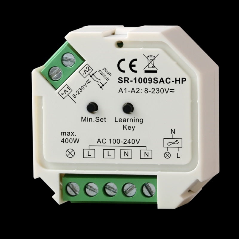 Funk LED DIMMER / Controller 230V/AC bis zu 400W schalten/dimmen (SR-1009SAC-HP)