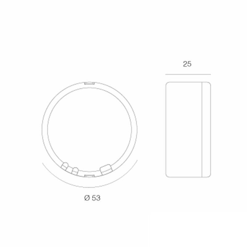 LED Einbau Trafo / Treppen Netzteil rund 10V 7W IP44