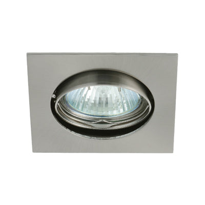 Einbaurahmen MR16/GU10 eckig/schwenkbar NAVI 68mm DA Edelstahl Optik matt Chrom