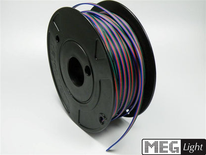 1-100m LED RGB Kabel 4 adrig RGB Anschlusskabel Leitung Litze für farbige LEDs