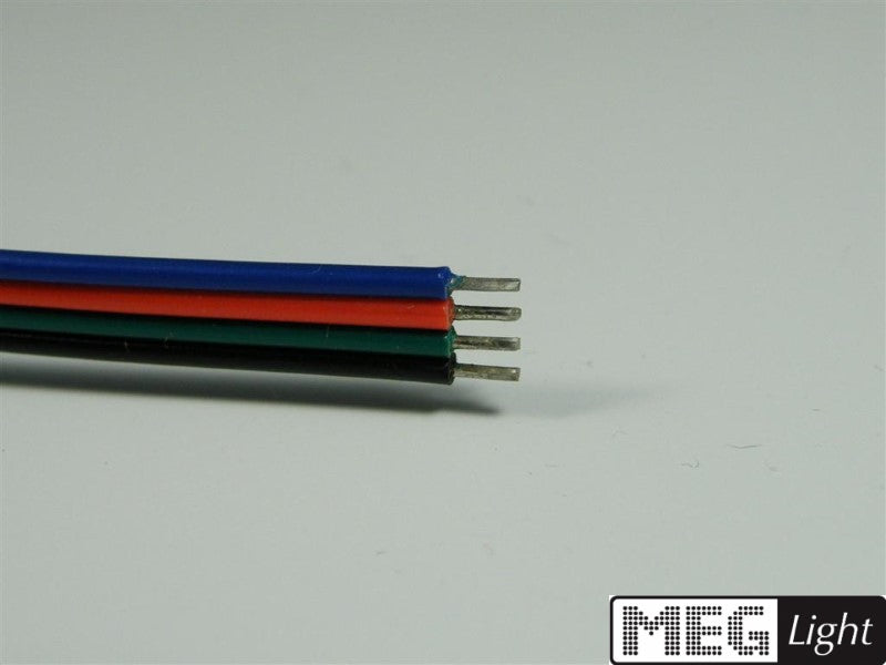 1-100m LED RGB Kabel 4 adrig RGB Anschlusskabel Leitung Litze für farbige LEDs