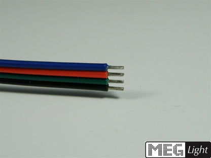 1-100m LED RGB Kabel 4 adrig RGB Anschlusskabel Leitung Litze für farbige LEDs