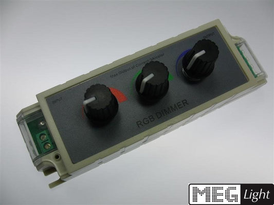 RGB Dimmer / LED Controller Farbe manuell mischen Drehregler 12V/3A (3 Kanal)