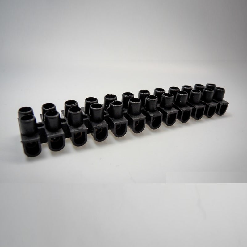 12 Polige Lüsterklemme 2,5mm² / 3A in schwarz / weiß (6 Verbindungen)