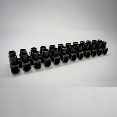 12 Polige Lüsterklemme 2,5mm² / 3A in schwarz / weiß (6 Verbindungen)