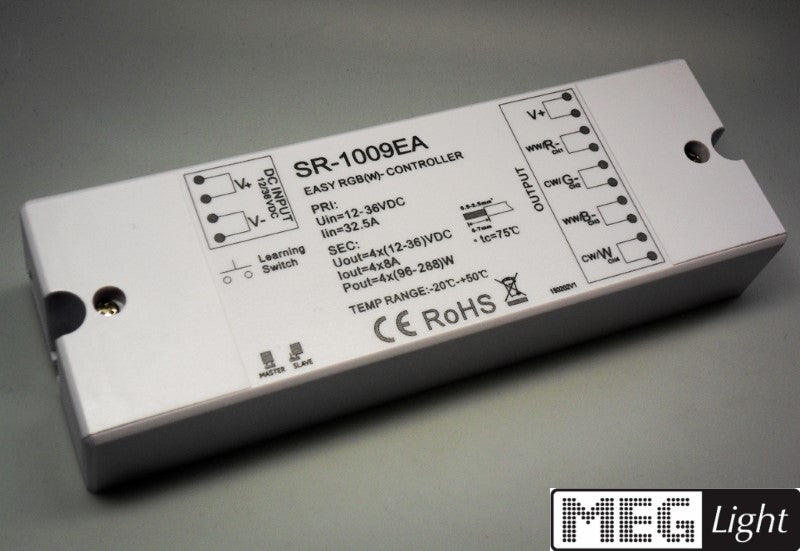 4 Kanal RGB(W) Funk LED Empfänger (SR-1009EA) für 4 Zonen RF Sender 4x 8A