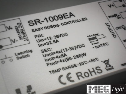 4 Kanal RGB(W) Funk LED Empfänger (SR-1009EA) für 4 Zonen RF Sender 4x 8A