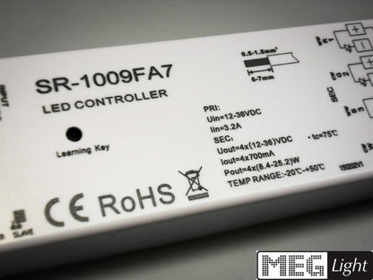 4 Kanal RGB(W) LED Empfänger (SR-1009FA7) für Funk Sender Konstantstrom 4x 700mA