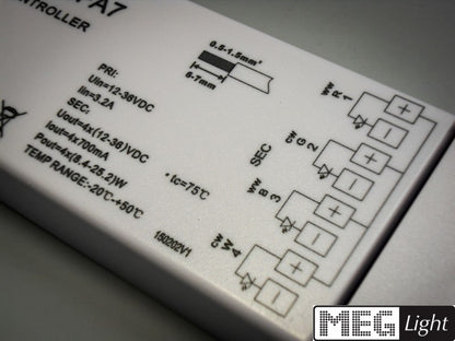 4 Kanal RGB(W) LED Empfänger (SR-1009FA7) für Funk Sender Konstantstrom 4x 700mA