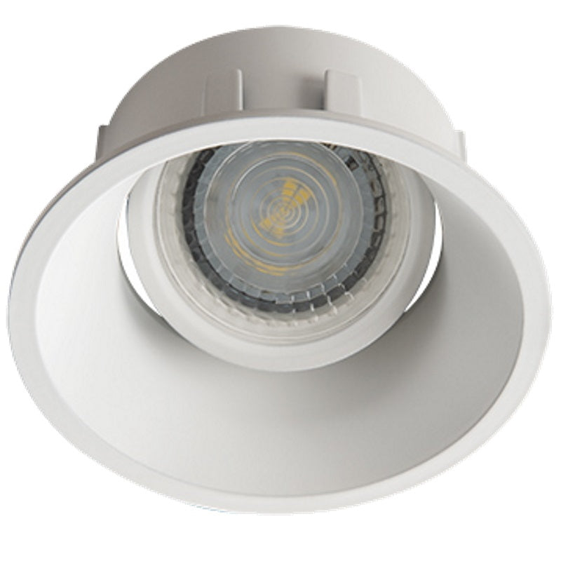 Einbaurahmen MR16/GU10 rund / schwenkbar 83mm DA "IVRI DTO W" weiß
