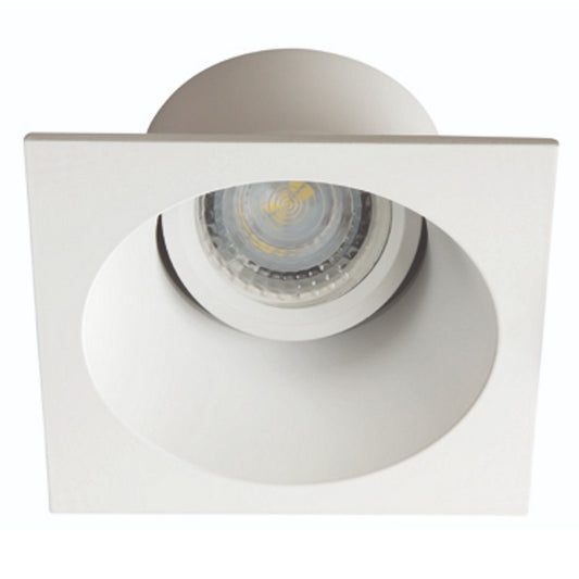 Einbaurahmen MR16/GU10 eckig / schwenkbar 90mm DA "APRILA DTL W" weiß