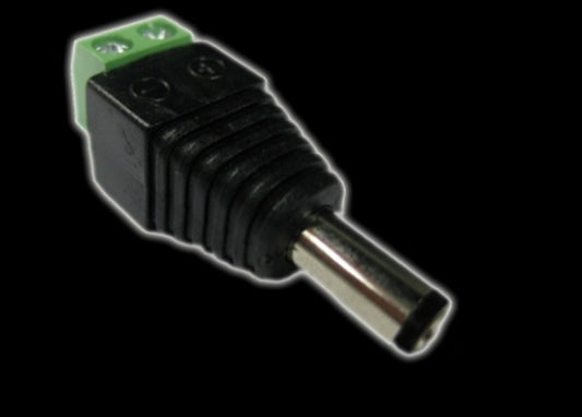männlicher 2,1mm Anschluss Stecker/ Buchse, 2 Schraubklemmen für Led Beleuchtung