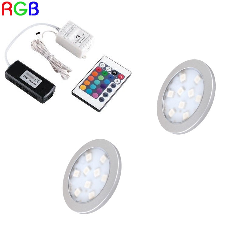 1-6 RGB LED Aufbau Möbel /Unterbauleuchte "ORBIT" + RGB Controller + Trafo