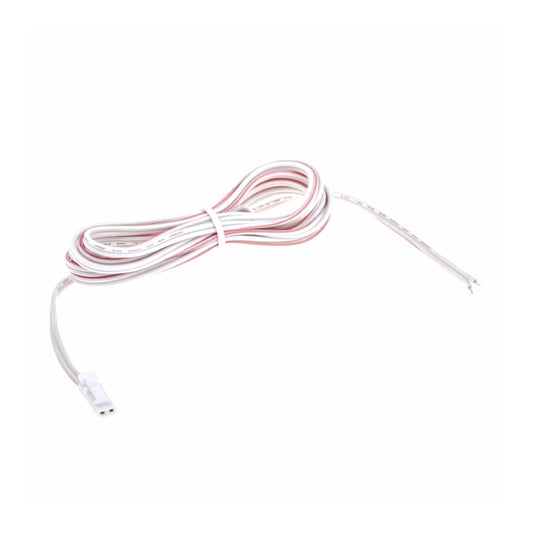 2m Kabel 2 adrig mit MINI Stecker männlich und 2er Litze offen in weiß