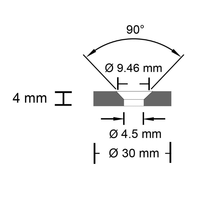 Scheibenmagnet/Montagemagnet Ø 27mm x 4mm Neodym N35 (8kg) vernickelt 4,5mm