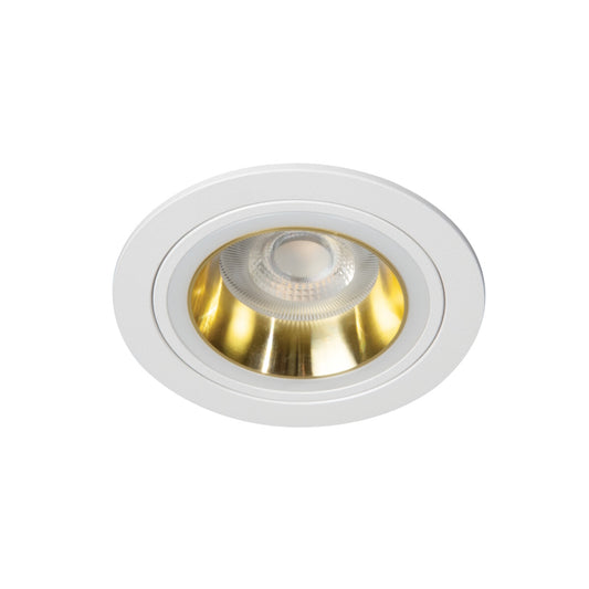 Einbaurahmen MR16 | GU10 rund 77mm DA Kanlux "FELINE DSO G/W" weiss-gold