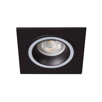 Einbaurahmen MR16 | GU10 eckig 77mm DA Kanlux "FELINE DSL B/B" in schwarz