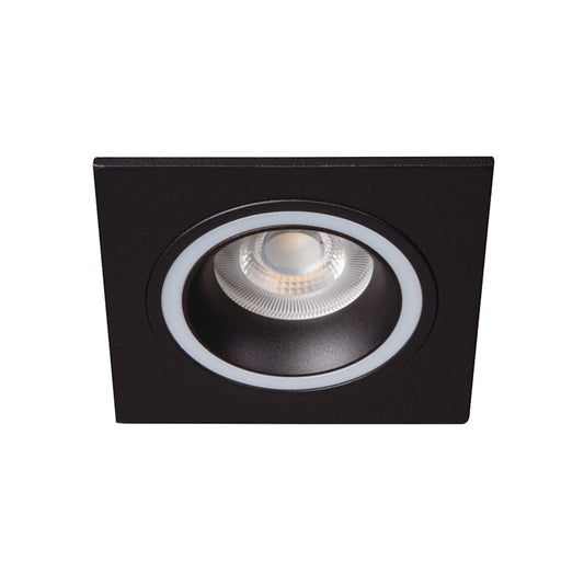 Einbaurahmen MR16 | GU10 eckig 77mm DA Kanlux "FELINE DSL B/B" in schwarz