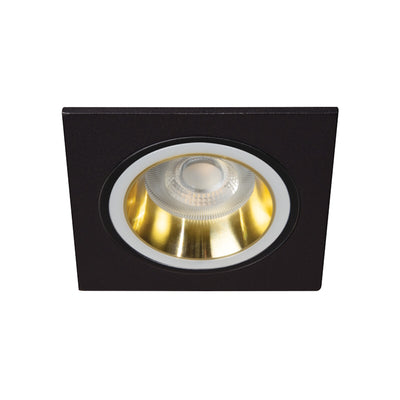 Einbaurahmen MR16 | GU10 eckig 77mm DA Kanlux "FELINE DSL G/B" in schwarz gold