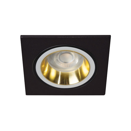 Einbaurahmen MR16 | GU10 eckig 77mm DA Kanlux "FELINE DSL G/B" in schwarz gold