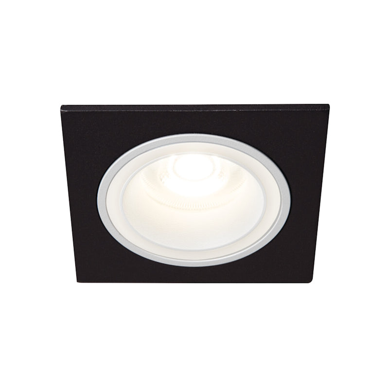 Einbaurahmen MR16 | GU10 eckig 77mm DA Kanlux "FELINE DSL W/B" in schwarz weiss