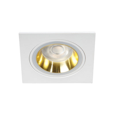 Einbaurahmen MR16 | GU10 eckig 77mm DA Kanlux "FELINE DSL G/W" in weiss gold