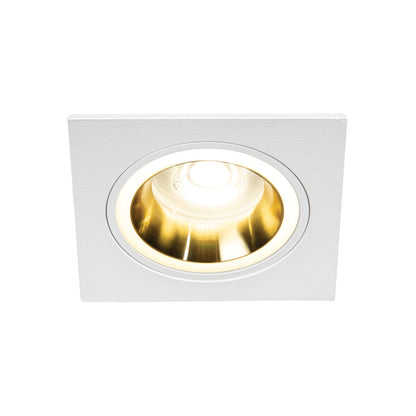 Einbaurahmen MR16 | GU10 eckig 77mm DA Kanlux "FELINE DSL G/W" in weiss gold