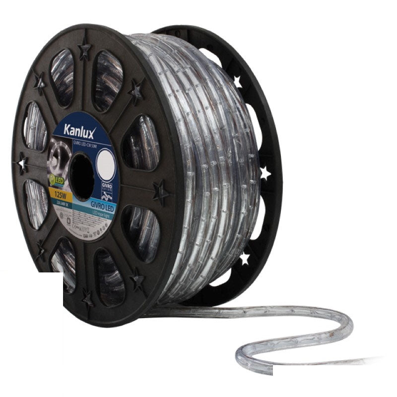 50m weißes LED Lichtschlauch LED Kette alle 1m trennbar, + Anschlußset