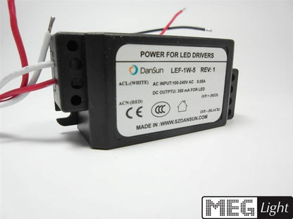 5W LED Netzteil LED Trafo 350mA Konstantstrom für 1W LEDs