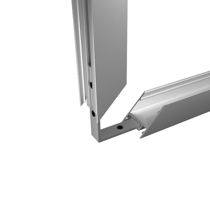ALU Profil | Leiste | Schiene "AUFBAU-20" in silber für Led Streifen + Abdeckung