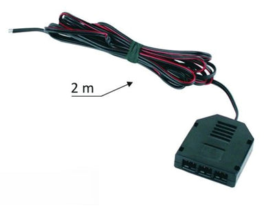 3er Verteiler Buchse (MINI Stecker) mit 2 Meter Anschlussleitung 2 adrig schwarz
