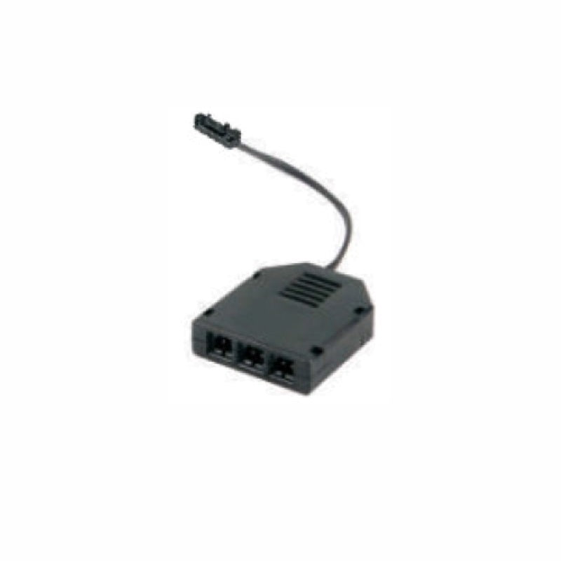 3-Fach Verteiler Buchse-MINI-AMP mit 15cm Kabel + Stecker-Anschluss schwarz