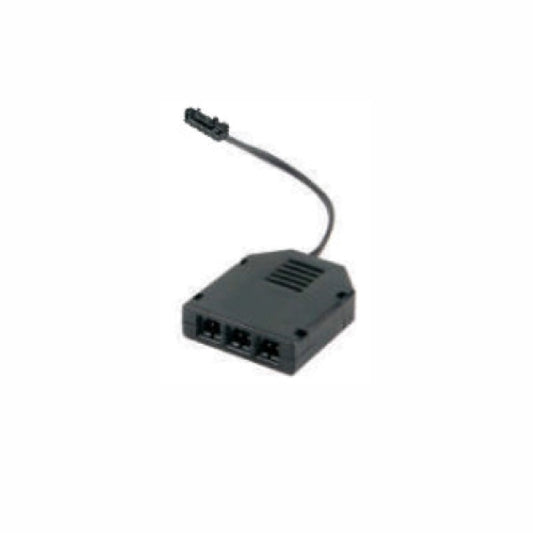 3-Fach Verteiler Buchse-MINI-AMP mit 15cm Kabel + Stecker-Anschluss schwarz