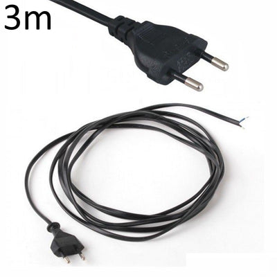 3m Kabel / Leitung mit Strom Stecker für Euro Steckdosen schwarz