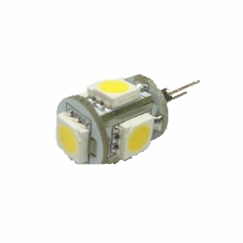 G4 LED Stiftsockel Zylinder 5x3Chip SMDs 10-15V 75Lm warm weiß