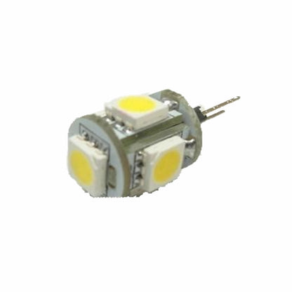 G4 LED Stiftsockel Zylinder 5x3Chip SMDs 10-15V 75Lm warm weiß