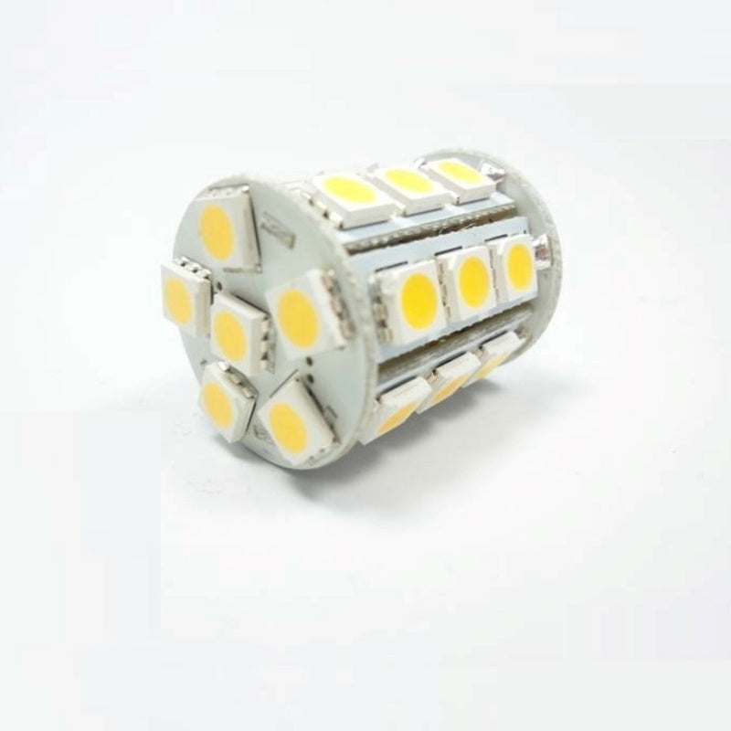 G4 LED Stiftsockel Zylinder 27x 3 Chip SMDs 432Lm 3,5W 12V/DC warm weiß