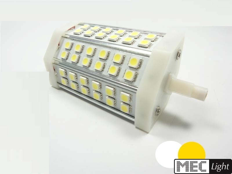 R7s LED Stab Leuchte 42x 3 Chip SMDs 118mm 10W 800Lm warm weiß