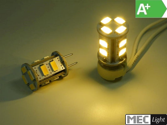 G6,35/GY6,35 LED Leuchtmittel 12xSMD5630 Zylinder 10-15V 221Lm 2,4W warm weiß